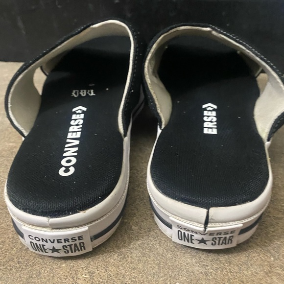 Womens Converse One Star Sandal Slip Black/Egret/White SZ 9.5 Leather worn 1x - Picture 6 of 7